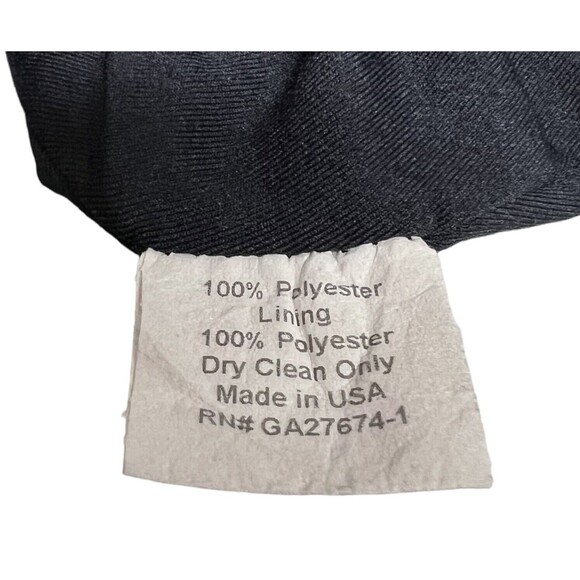 Eva Franco Belted Sleeveless Dress SZ 8 Black White Grid Pattern Bows Buttons - Picture 8 of 11